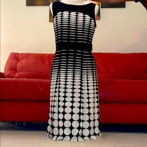 Polka dot evening dress